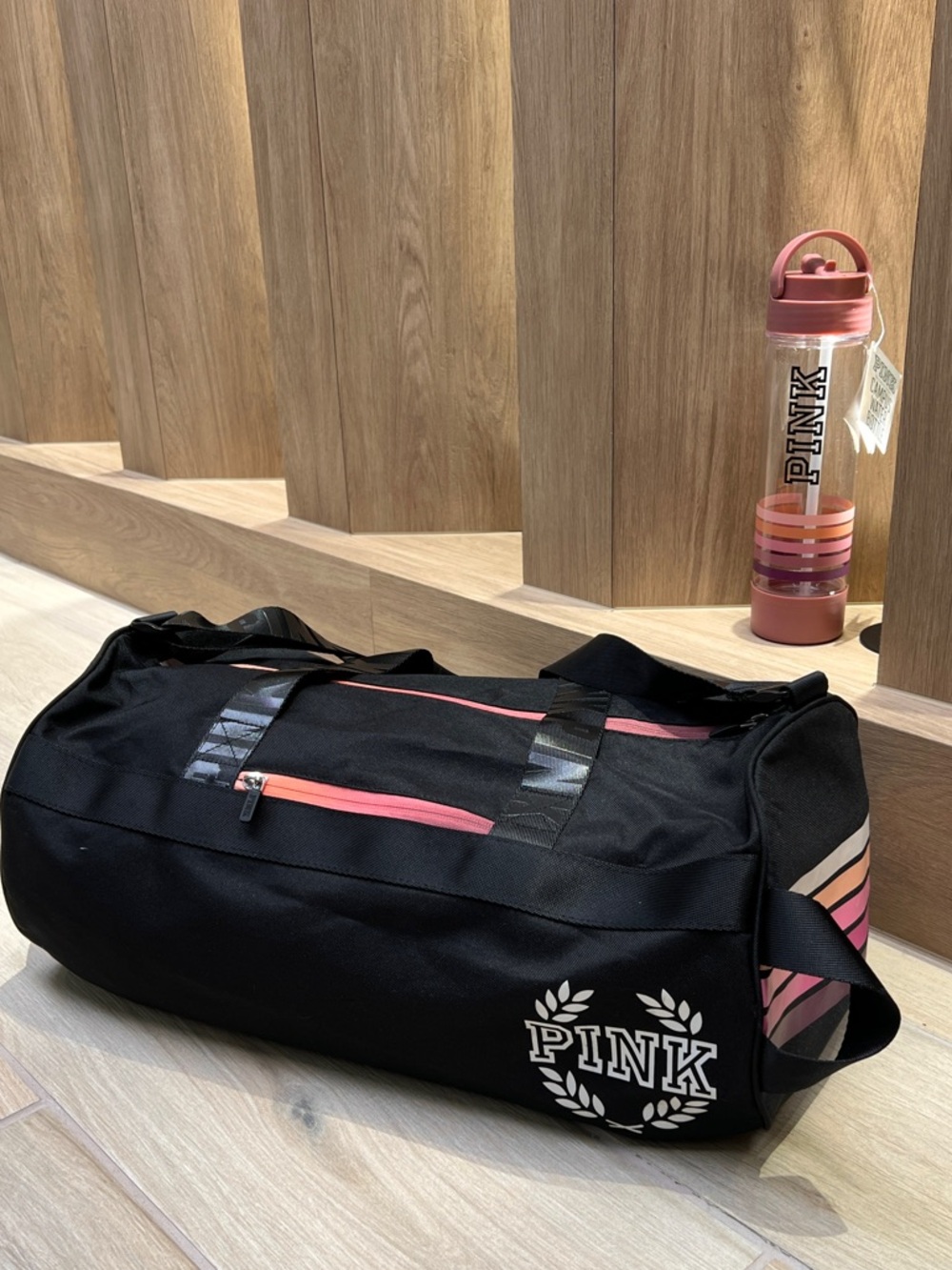 PINK Victoria’s Secret Duffel Bag + Water Bottle Set | Gym Travel Athleisure